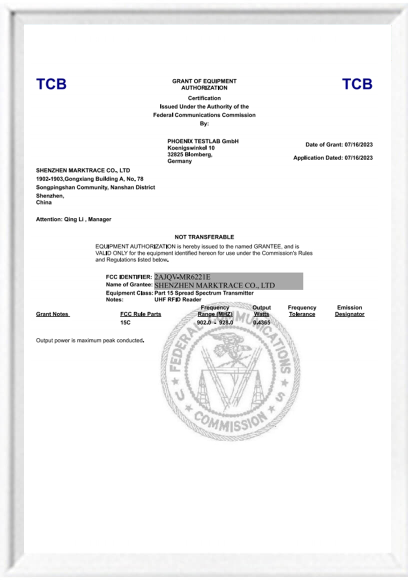 MR6221E Disetujui oleh FCC